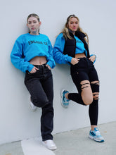 Load image into Gallery viewer, Energie Co. Logo Crew Sweatshirt in Butterfly Blue
