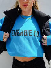 Load image into Gallery viewer, Energie Co. Logo Crew Sweatshirt in Butterfly Blue
